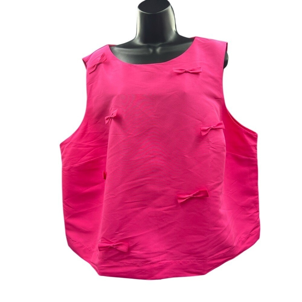 Kate Spade Target Pink Bow Lined Tank Top Plus Size XXL Sleeveless‎ Shell New
